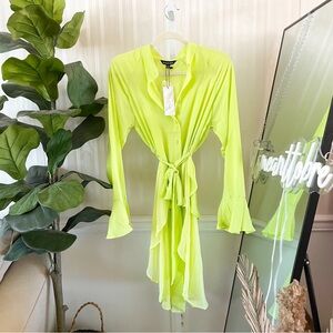Strut & Bolt Pistachio Button Up Belted Kimono